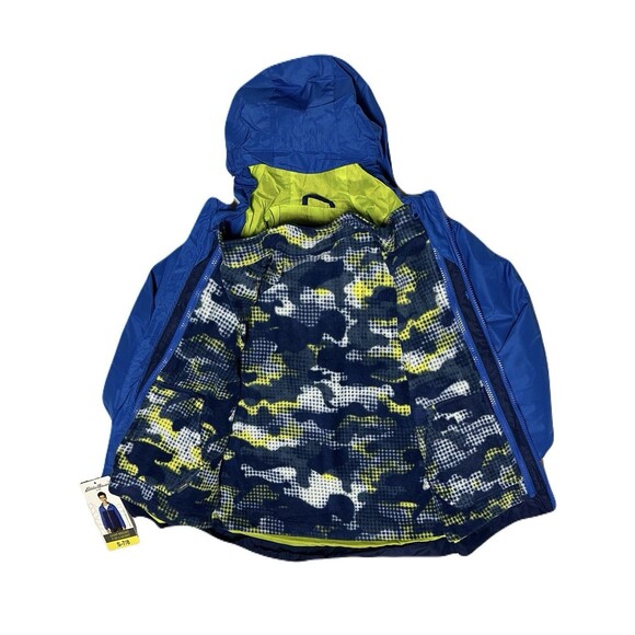NEW Eddie Bauer Boys Small 7/8 Lone Peak 3-in-1 Jacket Fleece Lined Blue Camo - Picture 7 of 10